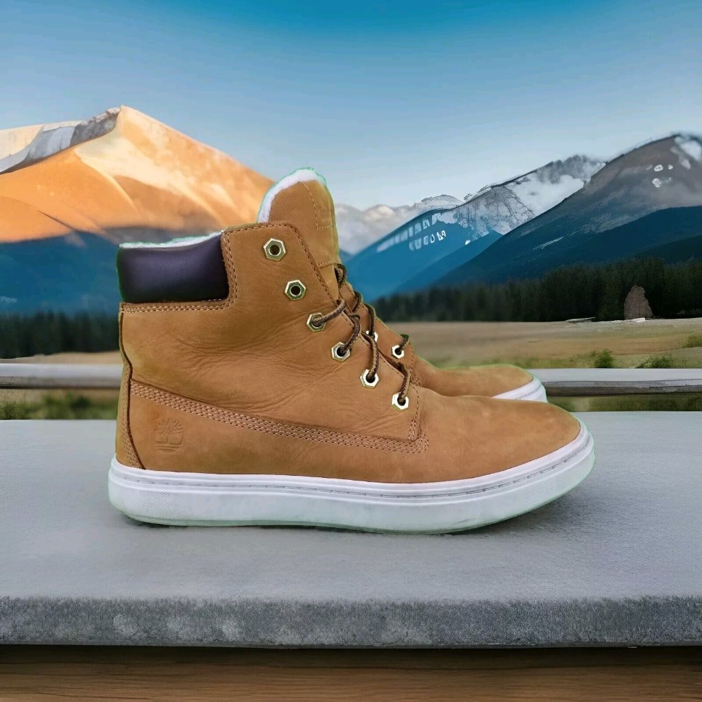 Timberland Londyn 6-Inch Women's 8.5 Wheat Nubuck Faux Fur Lined Sneakers/Boots
